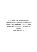 Microbiology Fundamentals&colon; A Clinical Approach 4th Edition Test Bank by Cowan & Smith Complete Guide