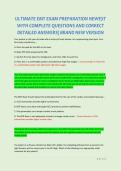 ULTIMATE EMT EXAM PREPARATION NEWEST  WITH COMPLETE QUESTIONS AND CORRECT  DETAILED ANSWERS&vert; BRAND NEW VERSION 