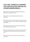 NR 533 WEEK 7 BUSINESS PLAN ASSIGNMENT STUDY GUIDE 2026 SOLVED QUESTIONS WITH ACCURATE ANSWERS GRADED A&plus;