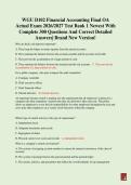 WGU D102 Financial Accounting Final OA  Actual Exam 2026&sol;2027 Test Bank 1 Newest With  Complete 300 Questions And Correct Detailed  Answers&vert; Brand New Version&excl; 