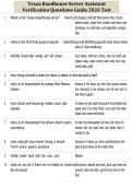Texas Roadhouse Server Assistant Verification Questions Guide 2026 Test