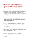 Officer FMF Consolidated Exam Questions With Correct Answers