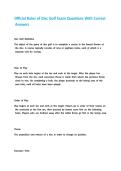 Official Rules of Disc Golf Exam Questions With Correct Answers&period;