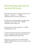 Official Alpha Kappa Alpha MIP Test Questions With Answers