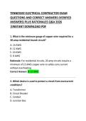 Tennessee Electrical Contractor Exam &ndash; Questions and Correct Answers
