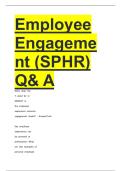 Employee Engagement &lpar;SPHR&rpar; Q& A 