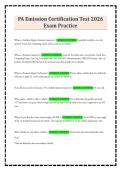 PA Emission Certification Test 2026 Exam Practice