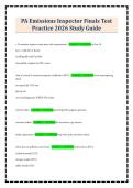 Pennsylvania Emissions Inspector certification TEST Practice 
