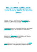 ENT 3315 Exam 1 &lpar;Allen&rpar; 2026 - Comprehensive Q&A For Certification Success