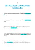 FINA 3313 Exam 1 Flr Quiz ReviewComplete Q&A