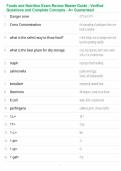 Foods and Nutrition Exam Review Master Guide - Verified Questions and Complete Concepts - A&plus; Guaranteed