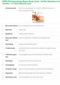 HOSA Pathophysiology Master Study Guide - Verified Questions and Answers - A&plus; Guaranteed Success