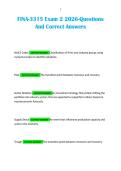 FINA-3315 Exam 2 2026-Questions And Correct Answers