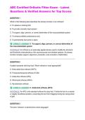 ABC Certified Orthotic Fitter Exam &ndash; Latest Questions & Verified Answers for Top Scores