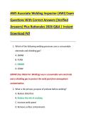 AWS Associate Welding Inspector &lpar;AWI&rpar; Exam  Questions With Correct Answers &lpar;Verified  Answers&rpar; Plus Rationales 2026 Q&A &vert; Instant  Download Pdf 