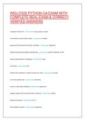 WGU D335 Python OA Exam &ndash; Complete Real Exam Questions & Verified Correct Answers &lpar;Pass Guaranteed Guide&rpar;