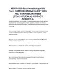 NRNP 6635-Psychopathology Mid Term COMPREHENSIVE QUESTIONS AND VERIFIED ANSWERS &lpar;2026&sol;2027&rpar; EXAM&vert; ALREADY GRADED A&plus;