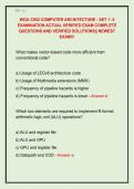 WGU C952 COMPUTER ARCHITECTURE - SET 1 -5  EXAMINATION ACTUAL VERIFIED EXAM COMPLETE  QUESTIONS AND VERIFIED SOLUTIONS&vert;&vert; NEWEST  EXAM&excl;&excl;&excl;