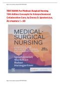 Test Bank for Medical-Surgical Nursing&colon; Concepts for Interprofessional Collaborative Care 10th Edition by Donna D&period; Ignatavicius&comma; M&period; Linda Workman & Cherie R&period; Rebar &comma; ISBN&colon; 9780323612425 &vert;All Chapters Verified&vert; Guide A&plus;