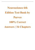 Test Bank for Neuroscience by Purves