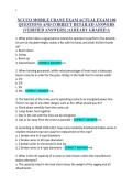 NCCCO MOBILE CRANE EXAM ACTUAL EXAM 100  QUESTIONS AND CORRECT DETAILED ANSWERS  &lpar;VERIFIED ANSWERS&rpar; &vert;ALREADY GRADED A