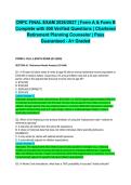 CRPC FINAL EXAM 2026&sol;2027 &vert; Form A & Form B Complete with 500 Verified Questions &vert; Chartered Retirement Planning Counselor &vert; Pass Guaranteed - A&plus; Graded