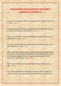CHM MIDTERM EXAM QUESTIONS AND CORRECT  ANSWERS &vert;ALL GRADED A&plus;