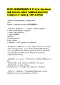 TEXAS JURISPRUDENCE DENTAL Questions and Answers Latest &lpar;Verified Answers&rpar; &vert; Complete A&plus; Guide &vert; 100&percnt; Correct