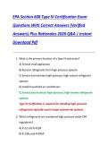 EPA Section 608 Type III Certification Exam  Questions With Correct Answers &lpar;Verified  Answers&rpar; Plus Rationales 2026 Q&A &vert; Instant  Download Pdf 