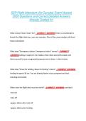 SEP Flight Attendant &lpar;Air Canada&rpar; Exam Newest  2026 Questions and Correct Detailed Answers  Already Graded A&plus; 