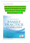Test Bank for Family Practice Guidelines 5th Edition by Cash&comma; Glass & Mullen &vert; Verified Q&A &vert; Complete Chapters &vert; Latest Update 2026
