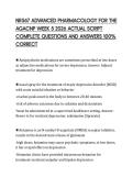 NR567 ADVANCED PHARMACOLOGY FOR THE AGACNP WEEK 5 2026 ACTUAL SCRIPT COMPLETE QUESTIONS AND ANSWERS 100&percnt; CORRECT