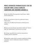 NR567 ADVANCED PHARMACOLOGY FOR THE AGACNP WEEK 5 2026 COMPLETE QUESTIONS AND ANSWERS GRADED A&plus;