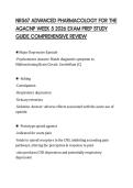 NR567 ADVANCED PHARMACOLOGY FOR THE AGACNP WEEK 5 2026 EXAM PREP STUDY GUIDE COMPREHENSIVE REVIEW