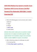 ASSE 6010 Medical Gas Systems Installer Exam  Questions With Correct Answers &lpar;Verified  Answers&rpar; Plus Rationales 2026 Q&A &vert; Instant  Download Pdf