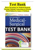Davis Advantage for Medical-Surgical Nursing&colon; Making Connections to Practice 3rd Edition by Test Bank Janice J&period;Hoffman All Chapters &lpar;1-56&rpar; &vert; A&plus; ULTIMATE GUIDE 2024