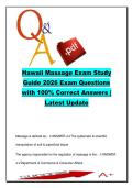 Hawaii Massage Exam Study Guide 2026 &vert; 400&plus; Questions &vert; Anatomy&comma; Techniques&comma; Laws & Physiology &vert; Massage Therapy