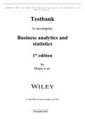 Business Analytics and Statistics &lpar;1st Edition&rpar; &ndash; Black et al&period; &ndash; Test Bank Questions and Answers