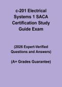 C-201 Electrical Systems 1 SACA Certification Study Guide 2026 &vert; Exam Prep PDF