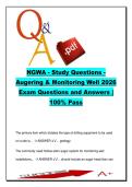 NGWA Augering & Monitoring Well Exam 2026 &vert; 200&plus; Questions &vert; Drilling Methods&comma; Groundwater & Well Construction &vert; Environmental & Geology
