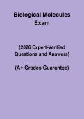 Biological Molecules 2026 &vert; Study Guide & Exam Prep PDF