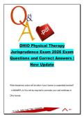 Ohio Physical Therapy Jurisprudence Exam 2026 &vert; 500&plus; Questions &vert; Laws&comma; Licensing&comma; Ethics & Practice Rules