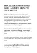 NR570 COMMON DIAGNOSTIC DECISION  MAKING IN ACUTE CARE 2026 PRACTICE  SOLVED QUESTIONS