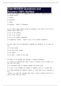 CQA REVIEW Questions and Answers 100&percnt; Verified