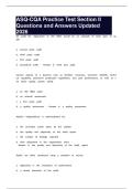ASQ-CQA Practice Test Section II Questions and Answers Updated 2026