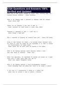 CQA Questions and Answers 100&percnt; Verified and Updated