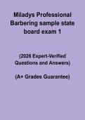 Milady&rsquo;s Professional Barbering Sample State Board Exam 1 &vert; Barber Licensing Prep PDF &lpar;2026&rpar;