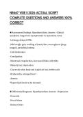 NR667 VISE II 2026 ACTUAL SCRIPT COMPLETE QUESTIONS AND ANSWERS 100&percnt; CORRECT