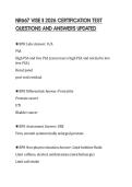 NR667 VISE II 2026 CERTIFICATION TEST QUESTIONS AND ANSWERS UPDATED