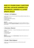 NURS 615 PHARM EXAM 3 QUESTIONS  AND WELL DETAILED ANSWERS PLUS  RATIONALES &vert;&vert; GRADED A&plus;&vert;&vert; LATEST  UPDATE 2026&sol;27 